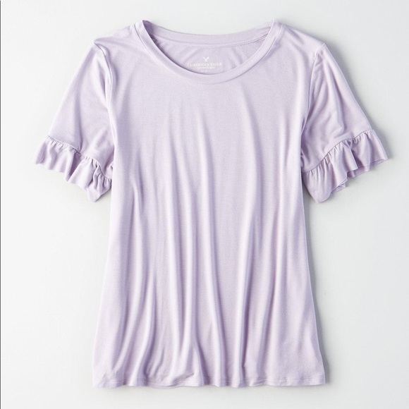 ~SOLD~ American Eagle Ruffled-Sleeve Tee - Picture 2 of 5